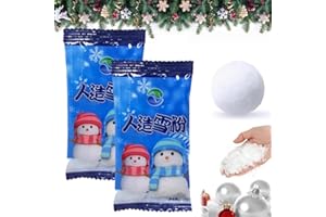 KARELLS Nieve Artificial,Nieve Decorativa Artifical,2 PCS Polvo de Nieve instantáneo,Decoraciones de Nieve,DIY Esponjoso Artificial Copos de Nieve,Decoración navideña