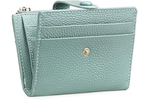 FALAN MULE Small Purses for Women RFID Blocking Slim Bifold Leather Womens Wallet with Zipper Coin Purse