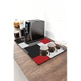 Valerine Life Barista Matı Sıvı Ge&ccedil;irmez B&uuml;y&uuml;k Boy XXL Kahve Barı Espresso Kahve Makinesi Pad 40x90cm (Kırmızı)
