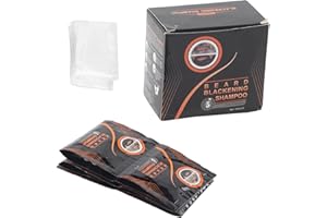 HURRISE Black Beard Hair Shampoo Dye, Black Natural Hair & Beard Shampoo Dye Essence for Men and Women Beard Blackening Dye Just 5 Minutes (10 Pcs /15ML)