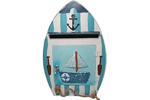 TIN DREAMS FACTORY Cassetta Postale Originale in Acciaio Dipinta a Mano, Decorazione Metallo da Parete per Esterno e Interno, Cassetta Posta Vintage Arredamento Marino, Cassetta Postale Divertente