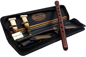 HandCraftoria Duduk Instrument professionnel arménien en bois d'abricot, 2 anches professionnelles, étui en cuir écologique, flûte, hautbois, balaban (clé A)