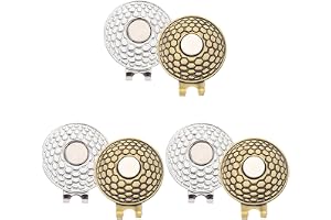 6 St Golfhattklämma Golfare Hattklämma Golfmarkeringsklämma Golfare Keps Klämma Golfhatt Clip Markör Golfbollar Markör Golf M