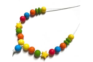 Il Mondo di Noah Collana Portaciuccio, Catenella Porta Ciuccio da Spiaggia in Silicone con Adattatore (Arcobaleno)