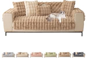 ShowyLive Sofa Covers 1 2 3 4 Seater Couch Covers,Thick Corner Sofa Slipcover L Shape Chaise Longue Furniture Protection for Living Room- Super Soft Armrest/Backrest Covers(Light Coffee,35 * 35 in)