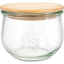 Weck Glazen Set  6 Inmaakpotten, 2 X 250 Ml, 500 750 Ml Met Houten Deksel Voor Het Inmaken En Bewaren Van Levensmiddelen 79213 2000696451