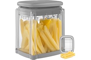 Vihoom Taglia Patate, Affetta Patate con Lame in Acciaio Inox da 10x10 mm, Tagliaverdure a Cubetti, Taglia Verdure Multifunzioneper per Patatine Fritte, Cetrioli, Carote, Cipolle e Frutta