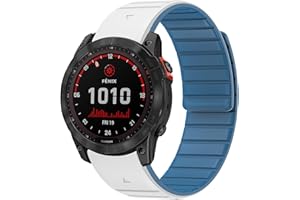 YASPARK Cinturino per Garmin Fenix 6X Pro, 26mm Silicone Magnetico Cinturino per Fenix 7X/Fenix 7X Solar/Fenix 7X Sapphire Solar/Fenix 6X/Fenix 3/Fenix 3 HR/Fenix 5X/Fenix 5X Plus/Fenix 3 Sapphire