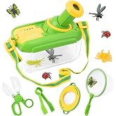 Funsland Kids Explorer Kit, 5 Pieces Insect Hunting Game, Magnifier, with 12 Fake Insects, Outdoor Adventure Toys, Christmas