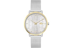 Lacoste Montre Analogique à Quartz pour Femme Collection Crocorigin avec Bracelet en Acier Inoxydable Mesh