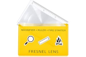 FRIENDA 20 Piezas Fresnel de la Lente de Tarjeta de Crédito Lupa de Bolsillo de Plástico Regla de Salida de Fuego Solar de Emergencia Bushcraft Supervivencia Compacto de Ocio al Aire Libre en Clase
