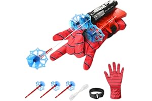 Gant de Lanceur pour Spider, Gants de Lanceur, Gant de Cosplay en Plastique pour Enfants, Jouets de Poignet Lanceur de Héros, Lanceur de Toile Spider, Gants de Lanceur, Jouets Cosplay pour Enfants