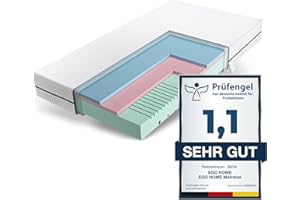 EGO HOME Matratze 140x200 Härtegrad H3 18cm - Hochwertige Kaltschaummatratze aus Gel Memoryfoam, Ergonomisch und Atmungsaktiv Schaumstoffmatratze, Öko-Tex Zertifiziert