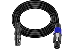 XMSJSIY Speakon do kabla XLR Audio Jack Speakon Plug męski do XLR 3Pin żeński głośnik przedłużający kabel mikrofon z blokadą Twist Lock dla wzmacniacza Pro DJ PA Stage -1.8M