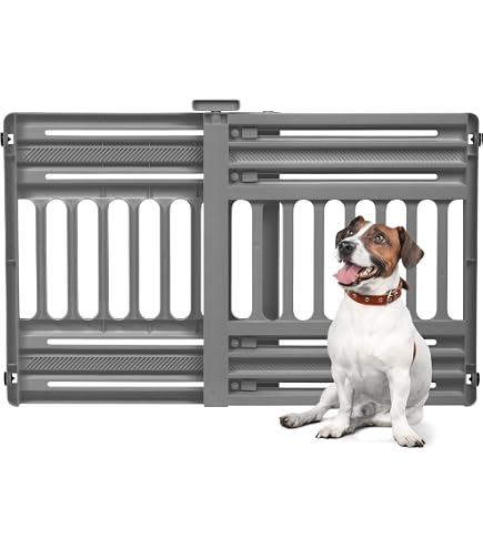Barrière De Sécurité Télescopique Pour Chiens Et Bébés - Porte D'entrée Et Escaliers - Réglable, Facile à Installer - Intérieur Et Extérieur