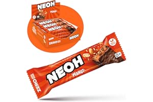 ‎NEOH NEOH Erdnussriegel ohne Zuckerzusatz | kein zugesetzter Zucker & Palmölfrei | 100% Vegan | Proteinreich | Gesunde Snackalternative | 12er Pack