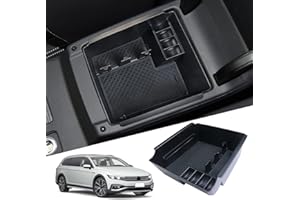 SHAOHAO Kompatibel mit VW Passat B8 2015-2023（ab BJ 11/2014, Typ 3G ）Mittelkonsole Armlehne Aufbewahrungsbox Mittelarmlehne Organizer Tray Multifunktionaler Handschuhfach passat b8 zubehör
