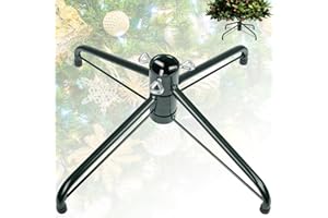 LATERN Faltbarer Weihnachtsbaumständer, 40CM Metall Weihnachtsbaumhalter Ersatz Weihnachtsbaumhalterung mit Flügelschraube Passend für 1,3CM - 3,2CM Baumstangen, 120CM - 180CM Kunstbaum (Dunkelgrün)
