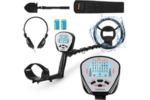 Towallmark Metalldetektor für Erwachsene Wasserdichter IP68 Metalldetektor Kinder, 25cm Suchspule Hohe Genauigkeit Pinpointer/All Metal/DISC 3 Modus für Schatzsuche