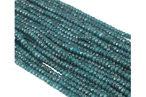 Perlin - Perlas de jaspe de ágata, piedras preciosas, semipreciosas, 4 mm, rondelle, 110 piezas, para collares y pulseras (zafiro indio)