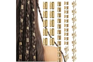 Bijoux Cheveux Tresse, Lot de 40 pinces à cheveux pour tresses, accessoires pour dreadlocks, accessoires pour dreadlocks, dreadlocks, pour hommes, femmes, filles et garçons (A(40PCS))