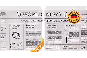 ‎LOGIPACK GERO Snacktaschen/Hamburgertaschen Snackbeutel Newspaper aus Kraftpapier Hamburger-Tüten, 2-seitig offen (weiß, 1000)