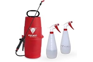 PULMIC TAKE CONTROL PULMIC Pack Pulverizador Agua Raptor 7 + 2 Raptor 1 de 1L. Pulverizador Herbicidas, Insecticidas y Fungicidas. Lanza en Fibra de Vidrio. hasta 7L. con Bomba de Presión
