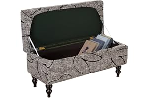 JHLD Ottoman Cover Rectangle, 1 Piece Footstool Protector Covers Stretch Ottoman Slipcovers Printed Storage Ottoman Slipcover Machine Washable For bedroom living room -E-Large