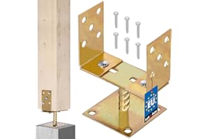 KOTARBAU M4-AX3U-MWBW Support de Poteau, Jaune, Aufschrauben