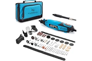 ‎TILSWALL Tilswall 160W Multifunktionswerkzeug mit 6 Variable Drehzahl 8000-33000U/min, Rotationswerkzeug Set zum Gravieren, Bohren, Schneiden, Schleifen, Polieren, Schärfen (145 Zubehören)