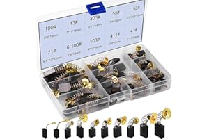 RUNCCI-YUN 30Pezzi Spazzole di Carbone Per Utensili,Carbonio, Riparazione Parte Sostituzione Per Generico Motore Elettrico (Nero) Rame