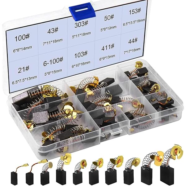 Balais De Charbon Pour Outils électriques - Lot De 2, Compatible CB-441 CB-432 - Dimensions 7x10.8x11 Mm