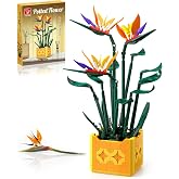 TYCOLE Jeux de Construction Oiseau de Paradis pour Femme Adulte et Enfant | Fleurs Artificielles Botaniques Cadeaux de Plante