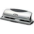 Rexel Precision 425 4 Hole Punch, 25 Sheet Capacity, Paper Alignment Indicator, Metal, Silver/Black, 2100753