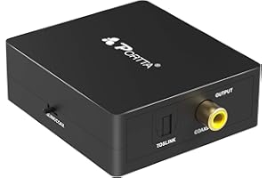 Portta Audio Converter Convertitore Bidirectional 2 Vie Bidirezionale Digital SPDIF Coax Coaxial Toslink per DVD Player Speaker earphone etc