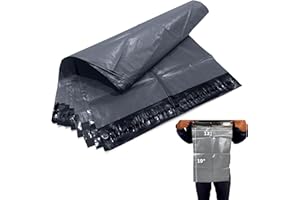 JeeJaan® 20 Pcs of Grey Packaging Bags 13" x 19" - 330 x 480 mm Delivery Mailer Plastic Courier Parcel Envelopes Packaging Shipping Bags Waterproof and Tear-Proof Postal Mailer Courier Bags