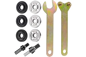 MEZOKUCEL Kit Conversione di Trapano Elettrico in Smerigliatrice Angolare, M6 & M10 Biella di Conversione per Trapano a Mano con Chiave Set Adattatore Mandrino per Levigatura Smerigliatura Lucidatura (lega)