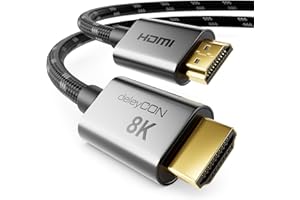 deleyCON Kabel HDMI 2.1 8K 7,5m - do TV, Monitora, PS4, PS5, Xbox, Soundbara Dolby Atmos, EARC, HDR10+ VRR - 48 Gbps Ultra High Speed - 10K/8K@60Hz, 4K@120Hz/144Hz, 2K@240Hz