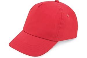 makio Gorra Beisbol para niño y niña, 5 Paneles de Vivos Colores. 100% algodón, con Orificios de ventilación y Cierre Ajustable. Gorra Infantil, niñas y niños Entre 4 y 13 años