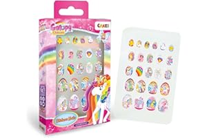 ‎CRAZE CRAZE Sticker Nails Galupy Unicorn - 24 aufklebbare Nägel für Kinder, selbstklebende Fingernägel, Fingernagelset Kinder Mädchen, Nägel zum aufkleben Kinder