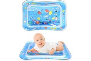 Zenovate Tapis d'eau Bébé, Tapis Eau Bebe Eveil Gonflable, Tummy Time Tapis d'eau Eveille Bebe Gonflé pour Tout-Petits, Jouet Bebe 3 6 9 12 Mois