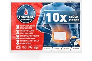 THE HEAT COMPANY Scaldacorpo - 10, 20 o 40 Pezzi - Extra Caldo - Adesivo - Scalda-Schiena e Scalda-Collo - 12 Ore di Piacevole Calore - Pronti all'Uso - autoriscaldante - Puro Naturale