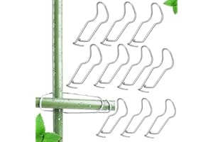 Morkite Plant Connecting Buckles, Garden Stakes Connector Clips, Plant Cages Connector Vegetable Trellis Wire Clip, Support Clips for Climbing Plants for 11/16/20mm Round Pipe Fixing