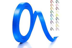 Artcut Ribbon, Blue Ribbon, 10MM × 22M Ribbons for Crafting, Ribbon for Gift Wrapping, Balloons, Sewing, Hair Ribbon, Satin Ribbon, Thin Ribbon, Coloured Ribbon for Party, Wedding, Cake