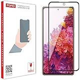 POPIO Tempered Glass Screen Protector Compatible for Samsung Galaxy S20 FE (Black) with Edge to Edge Coverage and Easy Instal