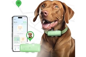 SEEWORLD P1 GPS Cat Dog Tracker 4G Pet tracker for Dogs Cats Waterproof Pet Tracking Device (6.5lbs+) Smart Dog Activity Tracker Real Time Tracking Cat Tracker Unlimited Range Green