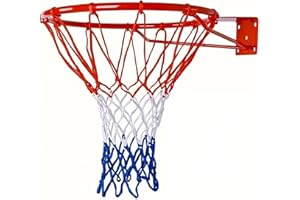 QLEBAO Canasta de baloncesto de 45 cm de diámetro con red para jardín y patio
