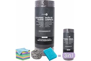 PAIDE P Estropajo de Cocina para Limpieza del Menaje del Hogar. Paño de Cocina Desechable y Reutilizable con Función de Estropajo de Acero. Paño de Limpieza No daña la Superficie. (1)