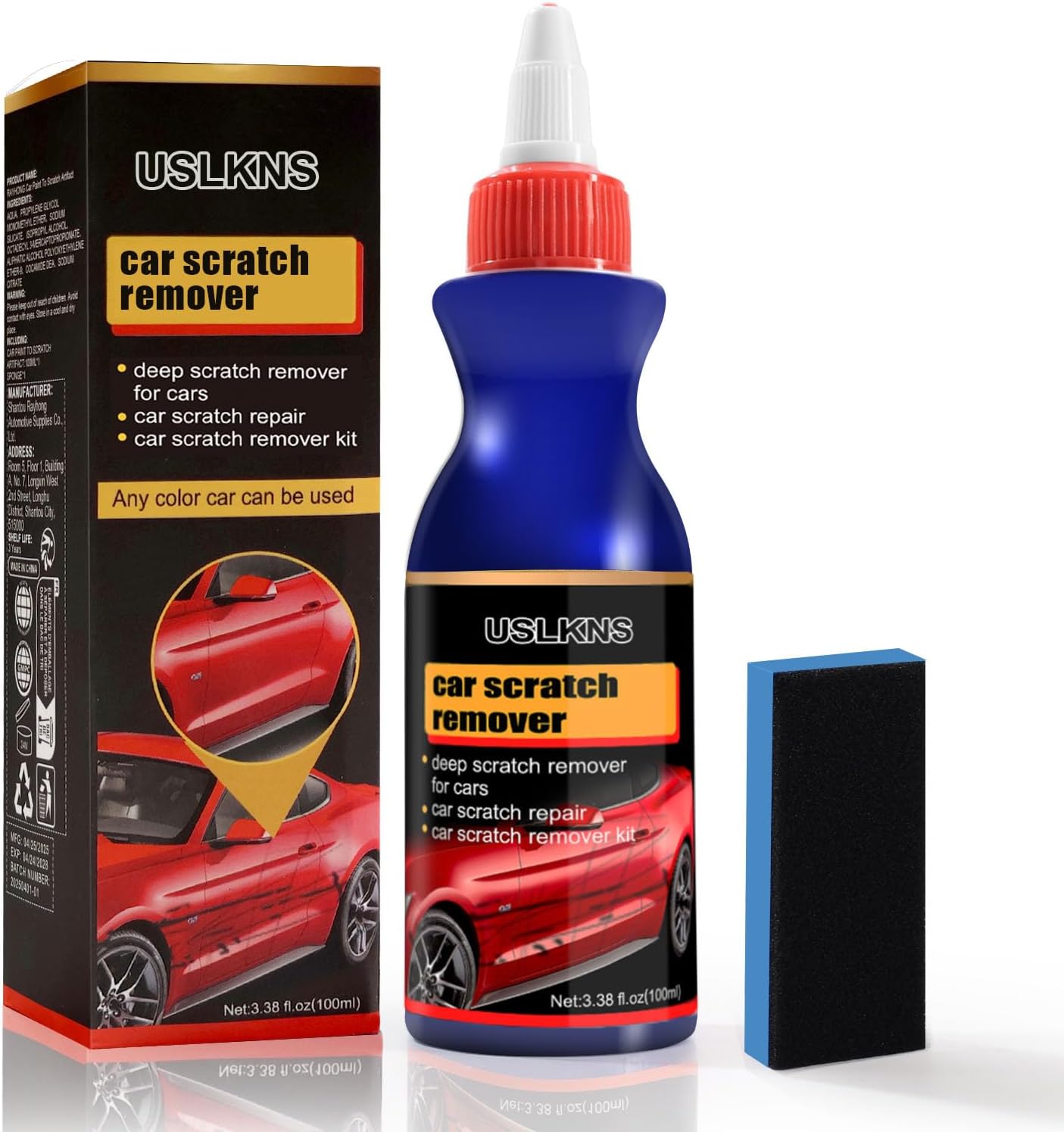Nueva actualización en 2026 Arañazos Coche - Reparador de Arañazos Coche, Elimina y Repara Arañazos Profundos - Pulimento para Reparar Arañazos de Coche - Kit Restauración Pintura Vehículos (1)