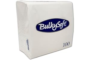 BULKY SOFT Bulkysoft Tovaglioli di carta morbida 33x33cm Bianco